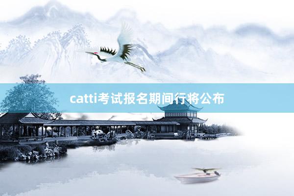 catti考试报名期间行将公布